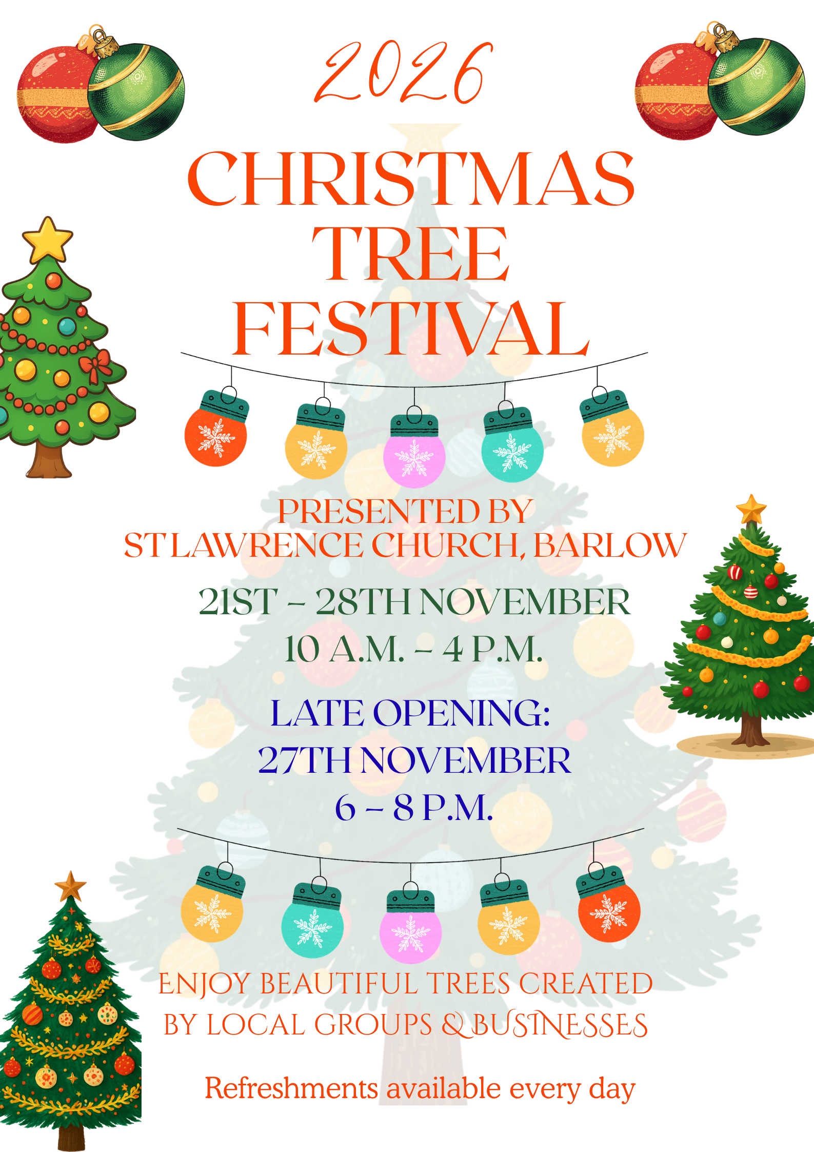 Barlow Church Christmas Tree Festival 2026